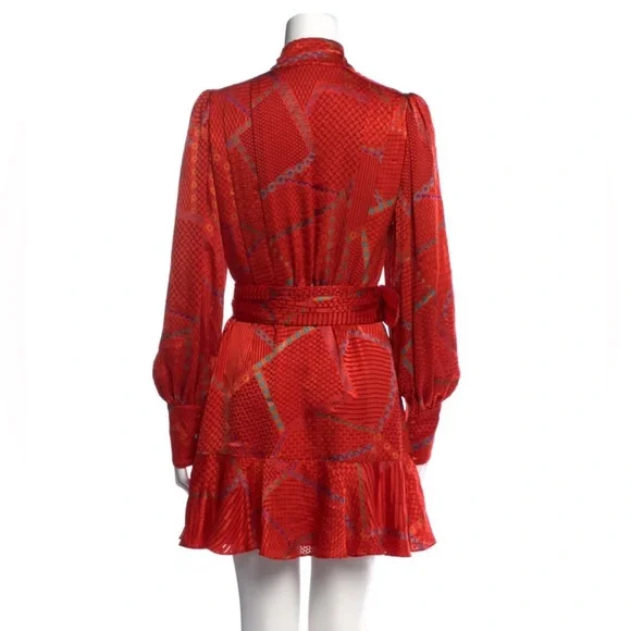 sachin and babi light blue dress Club L London satin midi wrap dress in red